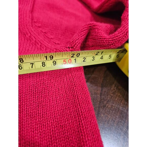 Vintage Lizsport Embroidered Emblem Red Button Cardigan Size S Liz Claiborne - Picture 5 of 6